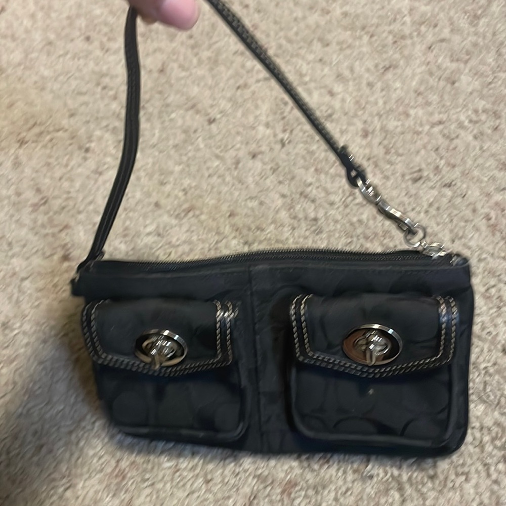 Coach canvass wristlet small